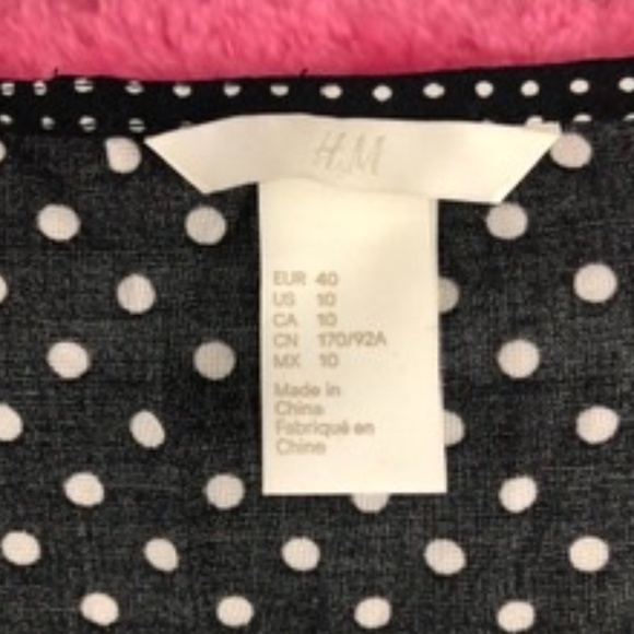 Polka Dot Ruffle Wrap Top Blouse, 10, New - Picture 2 of 5